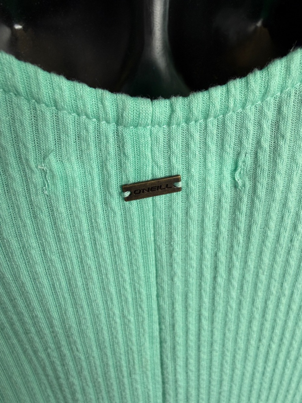 O'Neill Kiki Solid Wrap-Front Spaghetti Strap Dress In Mint Green/Aqua - Picture 5 of 8